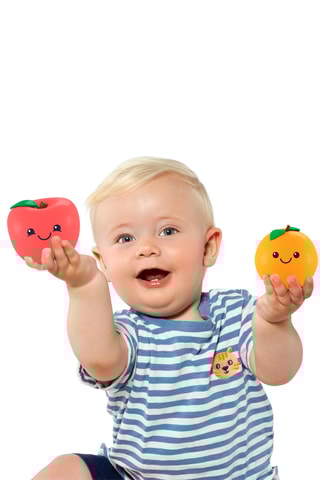 5 frutos sensoriais em plástico sem BPA - A partir de 1 ano