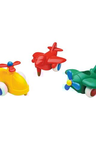 Conjunto Balde com 15 aviões Chubbies - 15 peças - A partir de 1 ano