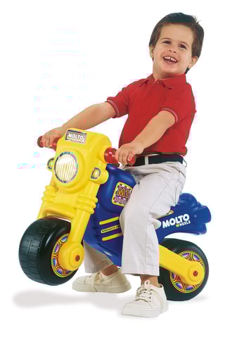 Moto cross - Amarelo e azul-marinho - A partir dos 18 meses