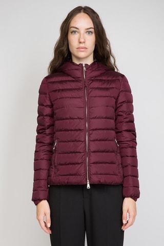 Gewatteerde Jas met Capuchon - Bordeauxrood