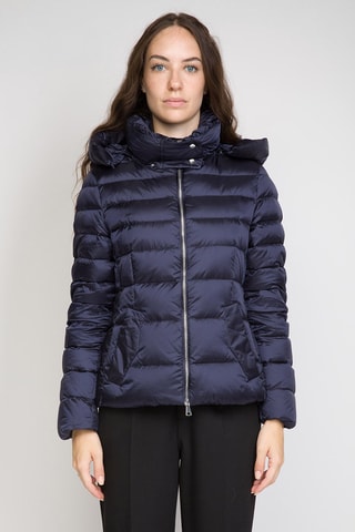 Gewatteerde Jas met Capuchon - Marineblauw