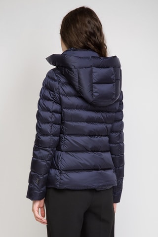 Gewatteerde Jas met Capuchon - Marineblauw