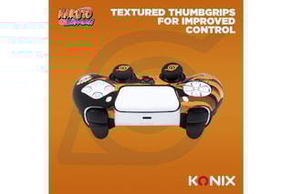 Kit de protection en silicone pour manettes DualSense® Naruto Shippuden - Noir et orange