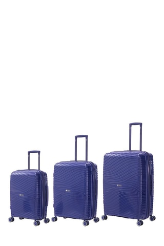 Set de 3 valises Peppy - 59/65/75 cm  - Bleu