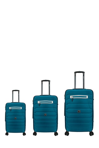 Set de 3 valises Skrall - 55/65/75 cm  - Bleu