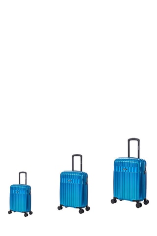 Set de 3 valises New Shine - 55/65/75 cm - Cadenas TSA - Bleu