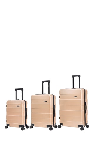 Set de 3 valises Echo - 55/65/75 cm - Doré