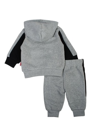 Sweat à capuche et jogging  - Blanc, noir, rouge et gris