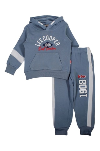 Sweat à capuche et jogging  - Blanc et bleu