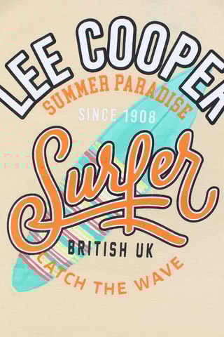 T-shirt  - Noir et beige