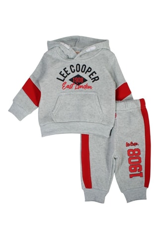 Sweat à capuche et jogging  - Blanc, noir, rouge et gris