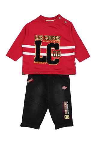 T-shirt et jean - Blanc, gris, jaune, noir et rouge