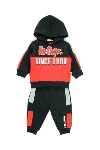 Sweat à capuche et jogging - Blanc, gris, noir et rouge