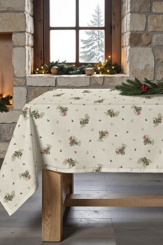 Nappe antitache rectangulaire Winter Holly
