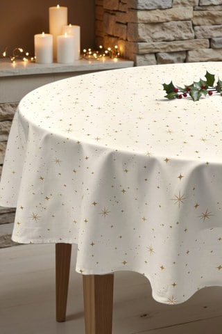 Nappe antitache ronde - Christmas Cielo Rouge