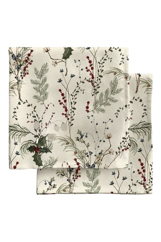 2 serviettes de table Christmas Muerdago