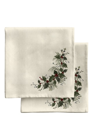 2 serviettes de table Mistletoe