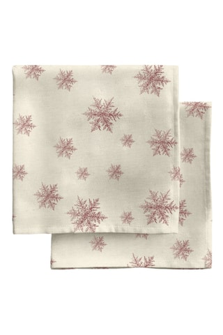 2 serviettes de table - Collection Flocon Rouge