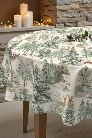 Nappe antitache ronde Christmas Cerf