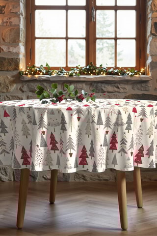 Nappe antitache ronde Merry Christmas
