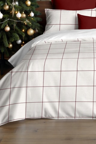   
Housse de couette Nordique Red Windowpana - Blanc et rouge

