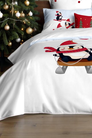 Housse de couette Nordique Laponie 56 - Ciel et blanc