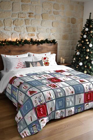 Housse de couette Nordique Laponie 3 - Bleu et blanc