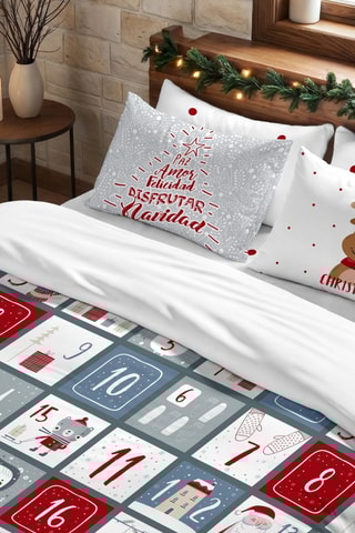 Housse de couette Nordique Laponie 3 - Bleu et blanc