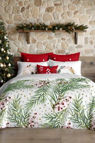 Housse de couette Nordique Laponie 4 - Blanc et vert