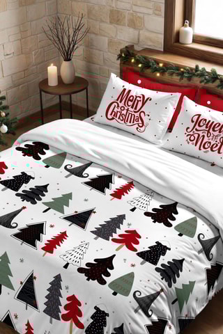   
Housse de couette Nordique Laponie 5 - Blanc et vert

