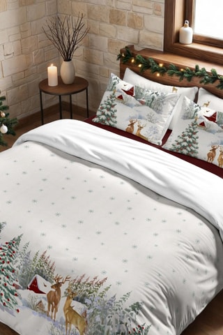 Housse de couette Nordique Forest Fawn - Blanc