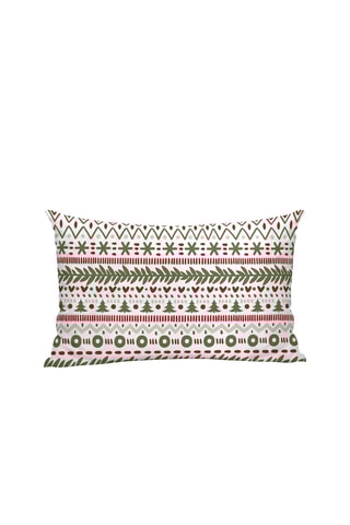 Housse de coussin Merry Christmas - Blanc et vert