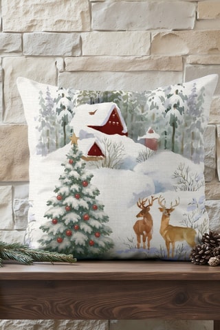 Housse de coussin Forêt d'Hiver - 50 x 50 cm