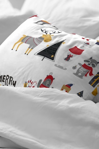 2 taies d'oreiller - Blanc et vert