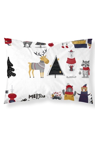 2 taies d'oreiller - Blanc et vert