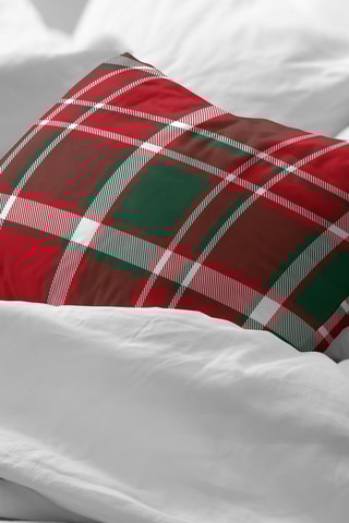 2 taies d'oreiller - Vert et rouge