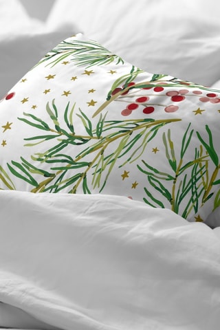 2 taies d'oreiller - Blanc et vert