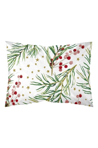 2 taies d'oreiller - Blanc et vert