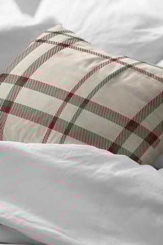 2 taies d'oreiller - Beige et vert