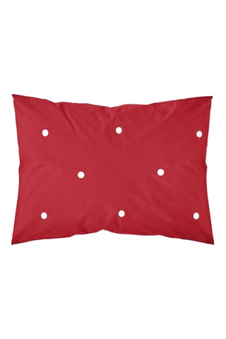 2 taies d'oreiller - Rouge et blanc