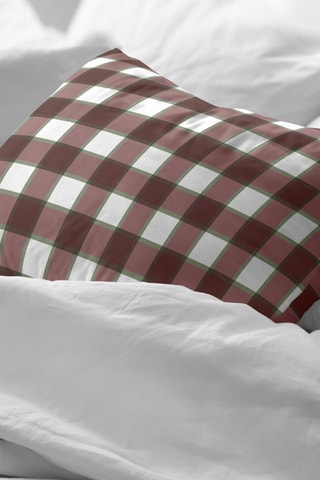 2 taies d'oreiller - Collection Xmas Vichy Grande - 50 x 80 cm