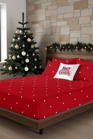 Drap-housse Laponie - rouge