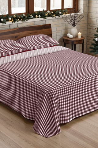 Parure de draps Xmas Vichy