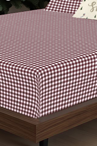 Parure de draps Xmas Vichy