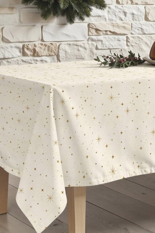 Nappe antitache Christmas cielo - Beige et doré