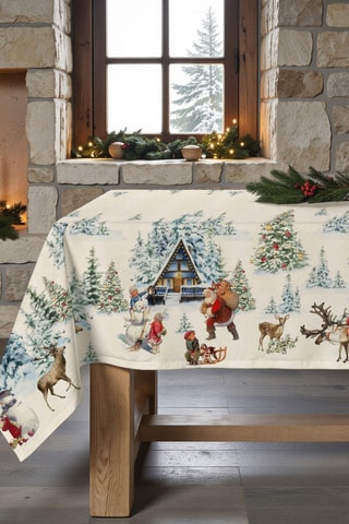 Nappe antitache rectangulaire Christmas Landscape