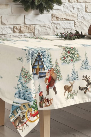 Nappe antitache rectangulaire Christmas Landscape