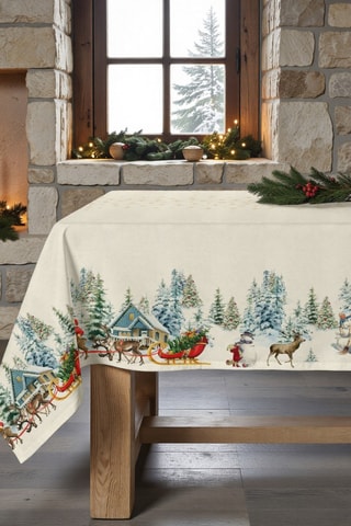 Nappe antitache rectangulaire Christmas landscape