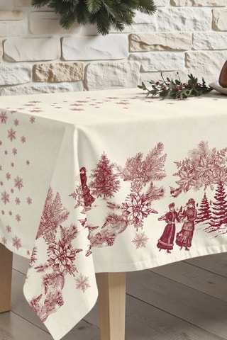 Nappe antitache rectangulaire Christmas toile