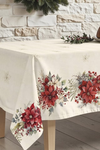 Nappe antitache rectangulaire Holiday Poinsettia